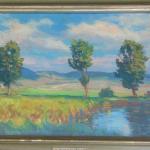 Obraz Ota Bubeníček - krajina s rybníkem  Obraz Ota Bubeníček - krajina s rybníkem