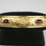 Zlatý náramek s ametysty Zlatý náramek s ametysty