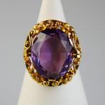 Zlatý prsten s ametystem Zlatý prsten s ametystem
