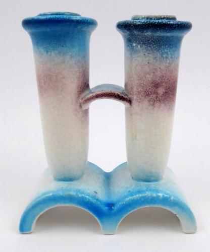 Art deco dvouramenný keramický svícen Art deco dvouramenný keramický svícen