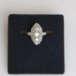 Art deco zlatý prsten s diamanty Art deco zlatý prsten s diamanty