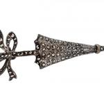 STŘÍBRNÁ LUXUSNÍ SECESNÍ BROŽ DEŠTNÍČEK STŘÍBRNÁ LUXUSNÍ SECESNÍ BROŽ DEŠTNÍČEK