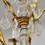 Dvoupatrový lustr s křišťálovými ověsy Dvoupatrový lustr s křišťálovými ověsy