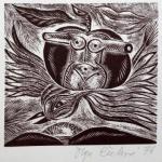 Olga Čechová - 3 x Ex libris, Akt v jablku, PF 198 Olga Čechová - 3 x Ex libris, Akt v jablku, PF 198