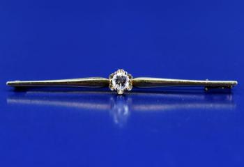 Zlatá brož s briliantem Zlatá brož s briliantem