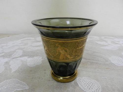 Kouřová váza s oroplastikou - Moser Kouřová váza s oroplastikou - Moser