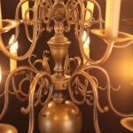 Starožitný holandský lustr z bronzu dvoupatrový Starožitný holandský lustr z bronzu dvoupatrový