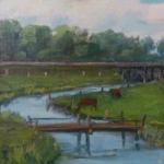 Na pastvě u řeky - signováno azbukou Na pastvě u řeky - signováno azbukou