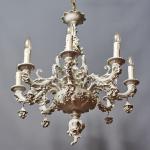 Osmiramenný porcelánový lustr Neapol Capodimonte Osmiramenný porcelánový lustr Neapol Capodimonte