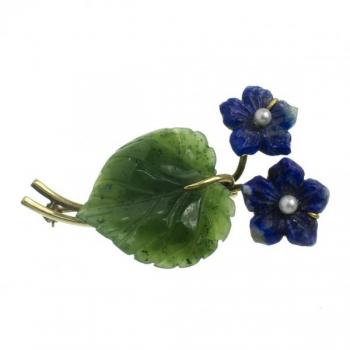 Zlatá brož ve tvaru květiny Zlatá brož ve tvaru květiny