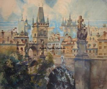 Schmidt Oskar: Praha - Hradčany, dat. 1943 Schmidt Oskar: Praha - Hradčany, dat. 1943