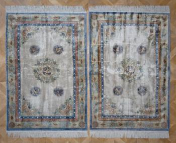 Celohedvábné párové čínské koberce 210 X 121 cm Celohedvábné párové čínské koberce 210 X 121 cm