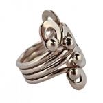 STŘÍBRNÝ EXTRAVAGANTNÍ KROUŽKOVÝ PRSTEN STŘÍBRNÝ EXTRAVAGANTNÍ KROUŽKOVÝ PRSTEN