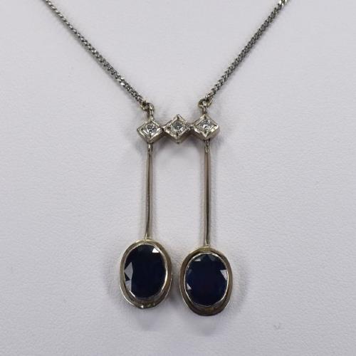 Zlatý kolier se safíry Zlatý kolier se safíry