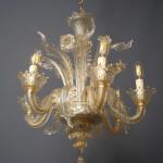 Malý šestiramenný benátský lustr - výška 58 cm Malý šestiramenný benátský lustr - výška 58 cm