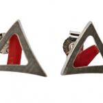 STŘÍBRNÝ ART DECO SET S KORÁLEM STŘÍBRNÝ ART DECO SET S KORÁLEM