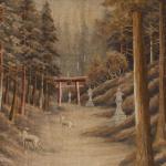 Japonský vyšívaný panel / gobelín Japonský vyšívaný panel / gobelín