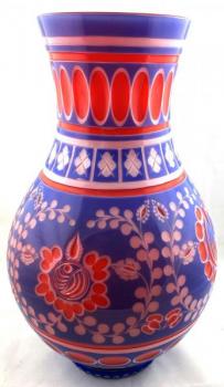 Velká váza s národopisným dekorem Velká váza s národopisným dekorem