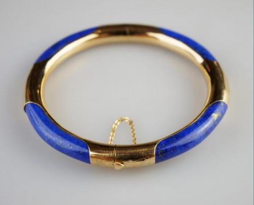 Zlatý náramek s lapisem lazuli Zlatý náramek s lapisem lazuli