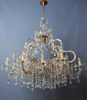 Velký křišťálový lustr Marie Terezie 17 žárovek Velký křišťálový lustr Marie Terezie 17 žárovek
