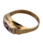 ZLATÝ PRSTEN ART DECO S AMETYSTEM A DIAMANTY ZLATÝ PRSTEN ART DECO S AMETYSTEM A DIAMANTY