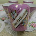 Secesní růžové Hrnky KPM Secesní růžové Hrnky KPM