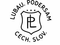 Značka LUBAU PODERSAM používaná v Lubanech zřejmě do roku 1939 Značka LUBAU PODERSAM používaná v Lubanech zřejmě do roku 1939