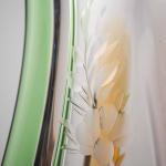 Hutní váza rytá František Zemek výška 30 cm Hutní váza rytá František Zemek výška 30 cm