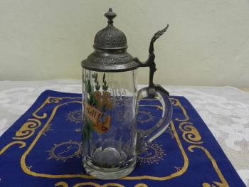 Malovaný korbel / krýgl, cejch - Gruss Gott Malovaný korbel / krýgl, cejch - Gruss Gott