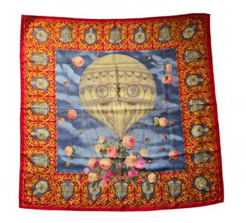 Šátek Dior ”létající balón a růže” Šátek Dior ”létající balón a růže”