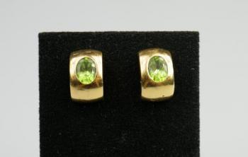Zlaté náušnice s peridoty Zlaté náušnice s peridoty