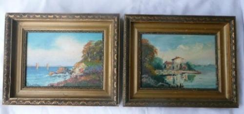 Párové obrázky signov. V. ROUSSEAU /1865 - 1954/, Párové obrázky signov. V. ROUSSEAU /1865 - 1954/,