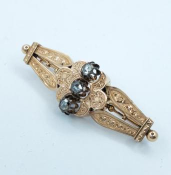 Starožitná zlatá brož bs diamanty Starožitná zlatá brož bs diamanty