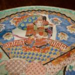 Japonský ručně malovaný porcelánový talíř, Kutani Japonský ručně malovaný porcelánový talíř, Kutani