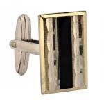 Stříbrné manžetové knoflíčky s onyxem Stříbrné manžetové knoflíčky s onyxem