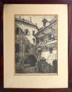 Pavel Šimon - Dvorek v Anenské ulici Pavel Šimon - Dvorek v Anenské ulici