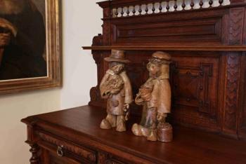 Párové sochy sedláků. Těžké. Signované Párové sochy sedláků. Těžké. Signované