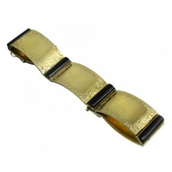 Zlatý náramek s onyxy Zlatý náramek s onyxy