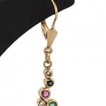 Zlaté ”bublinkové” náušnice s drahokamy Zlaté ”bublinkové” náušnice s drahokamy