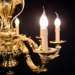 Starožitný francouzský bronzový lustr Mazarin Starožitný francouzský bronzový lustr Mazarin