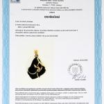 Zlatý přívěsek s přírodním vltavínem Zlatý přívěsek s přírodním vltavínem