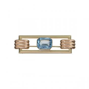 Zlatá brož se spinelem Art Deco Zlatá brož se spinelem Art Deco