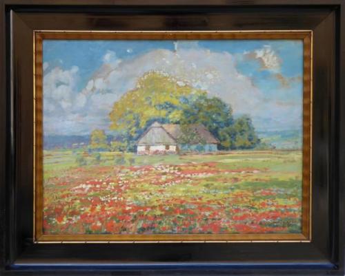 Jan Spáčil - Louka s máky u stavení Jan Spáčil - Louka s máky u stavení