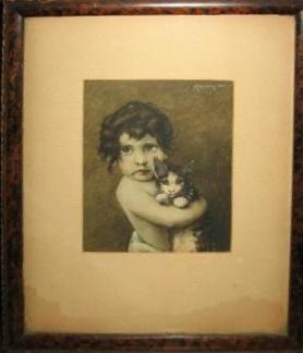 Marčan : Cikáně s kočkou,  dat.. 1889 Marčan : Cikáně s kočkou,  dat.. 1889