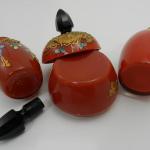 Zlacená souprava: Dóza, flakon a karafa Zlacená souprava: Dóza, flakon a karafa