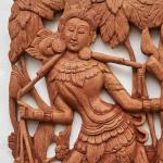 Vřezávaný dřevěný panel z Bali Vřezávaný dřevěný panel z Bali