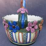 Košíček s květy, ruční malba, zn. Klenčí Košíček s květy, ruční malba, zn. Klenčí