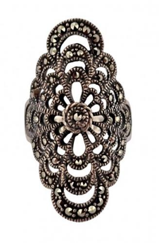 ART DECO STŘÍBRNÝ PRSTEN PAVUČINA ART DECO STŘÍBRNÝ PRSTEN PAVUČINA