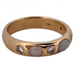 ZLATÝ PRSTEN S DRAHÝMI OPÁLY A DIAMANTY ZLATÝ PRSTEN S DRAHÝMI OPÁLY A DIAMANTY