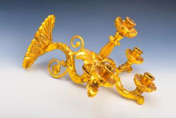 Čtyřplamenný dřevěný svícen Čtyřplamenný dřevěný svícen